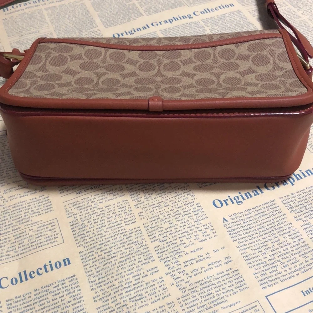 Coach Studio Baguette panelled canvas & Leather Small shoulder Desiger Bag - Picture 3 of 9